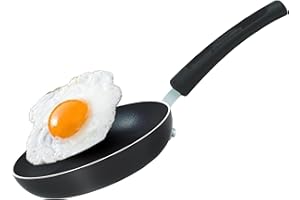 KITCHEN KING COOKWARE Kitchen King Non Stick Frying pan Small Frying pan Camping Frying Pan Egg Frying Pan for Electric and Gas Hobs Oven Safe Cool Handle Egg Pan Even Heat PFOA Free FDA Approved (Black, 14cm)