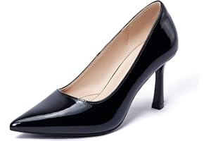 Zhabtuc Décolleté da Donna Scarpe con Tacco Alto Sexy Punta Chiusa Stiletto 10 cm Décolleté Classiche per Feste, Promozioni, Matrimoni, 36-42 EU