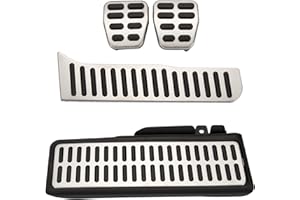 MangWany Pedalkappen Kupplungsbremspedalsatz kompatibel mit Golf 5 6 Octavia Manual Aluminium