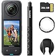 Insta360 X4 Premium Lens Guards Bundle- 8K Waterproof 360 Action Camera, 4K Wide-Angle Video, Invisible Selfie Stick Effect, Removable Lens Guards, 135 Min Battery Life, AI Editing, Stabilization
