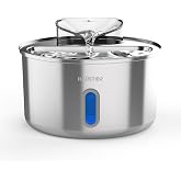Haustier WF009L-W Pencereli Otomatik Kedi Su Sebili,Kedi Su &Ccedil;eşmesi, Su Pınarı 3.5Lt Geniş Hazne, SUS304 &Ccedil;elik, Ultra Sessiz,