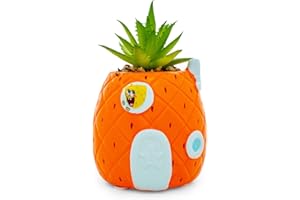 Silver Buffalo Planter, Ceramic, Orange, 3-Inch by 4.5-Inch