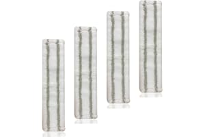 Eucteje 4 Stück Mikrofaser-Wischbezüge Bezüge Zubehör Kompatibel mit Kärcher Fenstersauger WV1 Ersatz Für Fensterwischer