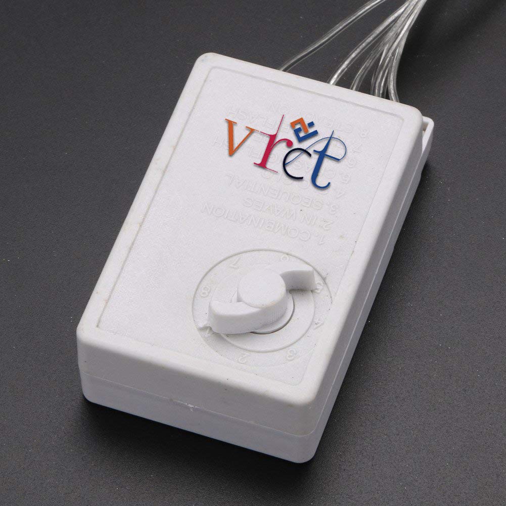 VRCT 138 LED 12 Stars Plastic Star Curtain String Lights with 8 Modes Hanging for Decoration (Warm White) - Image 7