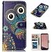 Produktbild Hozor Samsung Galaxy S8 / SM-G9500 5.8 zoll Hülle Gemalte Erleichterung Drucken Design PU Ledercase Tasche Schutzhülle Anti-scratch Magnetverschluss Telefon-Kasten Handyhülle Bookstyle Handycover - Große Augen Eule