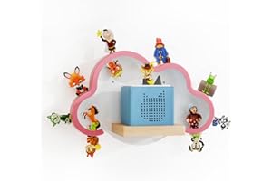 DUHARS Tonie Regal Wolke für Tonie & Toniebox Figuren, Vollständig Magnetisches Kinderzimmer Regal Display Ständer für Mehr als 50 Figuren, Kinder Wandregal Tonie Figur Aufbewahrung Zum Hinstellen