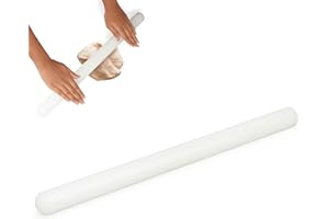 Kurtzy Rouleau Patisserie en Polyéthylène - 50 cm - Grand Rouleau a Patisserie Professionnel Antiadhésif - Rouleau à Patisserie Lisse pour Fondant, Pizza, Tarte, Biscuits, Pâtisserie et Pâtes