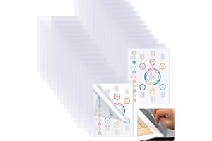 HIMOMO A4 trasparente, 20 copertine per libri, buste per libri di scuola, buste trasparenti ispessite, riutilizzabili e regolabili, per libri di scuola frequenti