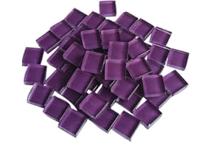 FireAngels Material de artesanía Mosaico Azulejo, Micro Vidrio Pequeño Mini Mosaico Azulejo DIY Hobbies Niños Hecho a Mano Cristal Libre Piedra Artesanía Material Creatividad 300g (Morado)