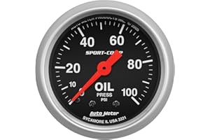 Auto Meter 3321 Sport-Comp Mechanical Oil Pressure Gauge, 2.3125 in.