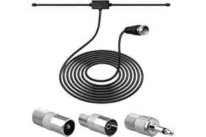 SRLWMYI Dab Antenne Radio FM Haute Voiture Performance avec câble d'extension de 3 m : Réception stéréo Ultra-Sensible pour systèmes Home-cinéma, chaînes Hi-FI et récepteurs Audio Interieur