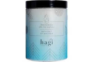 Hagi Natural Sali da bagno di Bochnia, vegani, per la cura della pelle, detergono, nutrono e rilassano, 1300 g