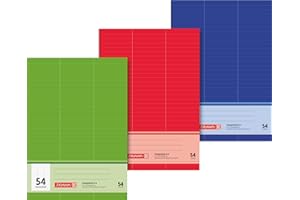 Brunnen 1043735 - Quaderno per vocaboli, formato A4, 32 fogli a righe, 3 colonne, rigatura 54