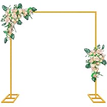Arche De Mariage Métal Doré Carrée 2,6x2,6 M - Support Solide Pour Ballons, Fleurs & Décorations - Idéal Mariage, Anniversaire, Baby Shower