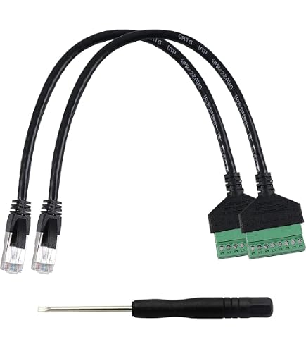 Produktbild von RJ45 Schraubklemmenadapter 2er-Set – Für CCTV, DVR & Co., Kompatibel Mit Cat.7/6/5e