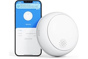 Détecteur de Fumée Connecté, Maxcio WiFi Avertisseur de Fumée Intelligent avec Notification d'APP, Détecteurs Alarme Incendie avec Pile Remplaçable, Conforme à la Norme en 14604
