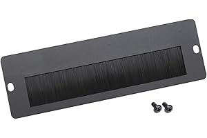 ‎HMF HMF 63329-02 Kabeldurchführung mit Bürsteneinsatz für 10 Zoll Serverschrank | Außen | Schwarz