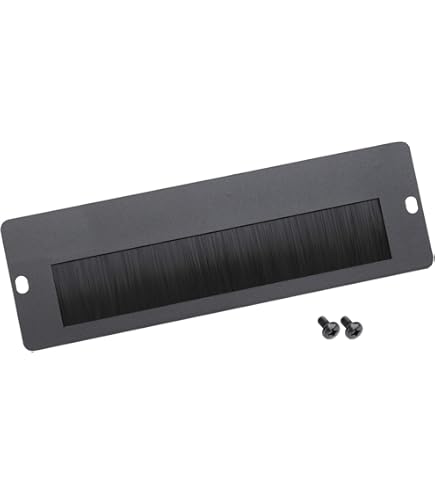 HMF 63353-02 Rangierpanel für Serverschrank | 10 Zoll | 1 HE | 3 Führungsbügel | Schwarz