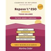 Repaso 1.&ordm; ESO &middot; Todo en Uno: Cuaderno de refuerzo multiasignatura. Con teoria, ejemplos y soluciones explicadas (Repaso ESO