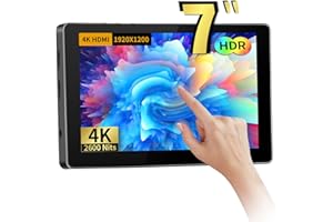 Desview R7II Camera Field Monitor, 7 inch 2600nits High Brightness on Camera Monitor Touchscreen 4K HDMI with 3D LUT HDR Waveform Video Peaking Focus Assist for DSLR