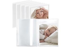 Vienrose Petit Album Photo 10x15, 6 Livres Photos Bébé 52 Pochettes, Couverture Personnalisable, Transparent