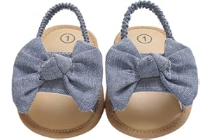 Siyova Scarpe Neonata Sandali Scarpe Primi Passi Moda Tinta Unita Nodo a Fiocco in Stile Dolce Traspirante Antiscivolo Principessa Bambina Scarpine da PiattoPasseggio Bimba
