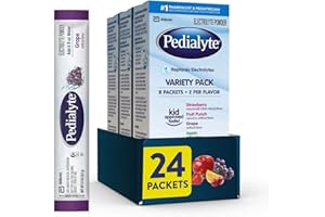 Pedialyte Electrolyte Powder, Variety Pack, Electrolyte Hydration Drink, 0.3 Oz Powder Packs, 24 Count