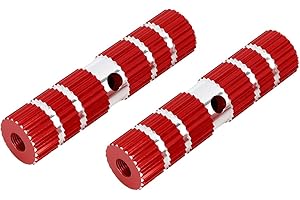 X AUTOHAUX 2 Pcs Aluminum Alloy Cylinder Shaped for Bicycle Foot Pegs