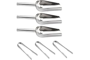 FABSELLER Süßigkeitenschaufeln und Zangen aus Edelstahl für Hochzeiten, Küche, Bar, Süßigkeiten, Dessert, Buffet, Eis, Kaffee, Tee, 6 Stück