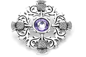 HCMA Outlander Broche Thistle Nudo Celta Kilt Pin Broche escocés Nacional Flor broches Mujeres Hombres Vikingo joyería nórdica