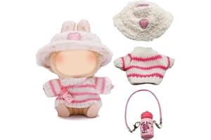 HBSFBH Bekleidung für 17cm Doll Plüsch, Kleidung für Doll Puppe, Doll Kleidung, Doll Puppenkleidung, Doll Plüsch Schlüsselanhänger, Doll Kleidung für 17 cm große Doll Puppe