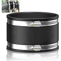 Evaseur Tuyau Zinc 80 100 Manchon Flexible En Caoutchouc 100 Mm - Avec Colliers De Serrage En Manchon Pvc 40