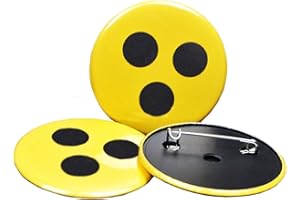 PazCaz MADE IN GERMANY 3 Hochwertige Blindenanstecker, Blindenabzeichen für Blinde und Sehbehinderte Blindenplakette Blindenzeichen