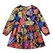 Produktbild HEETEY Kleinkind-Baby scherzt Mädchen Langarm Rundhalsausschnitt Leaf Print Reißverschlussrockkleid Prinzessin Kleider Kleidung