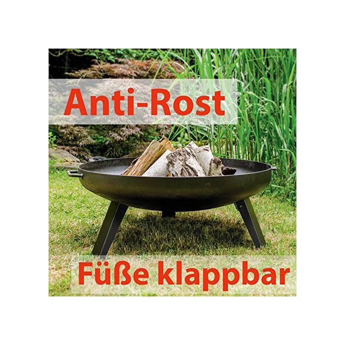 Feuerschale 79 Cm Barcelona Beine Anti Rost Lackiert Klappbare Und Abnehmbare Beine