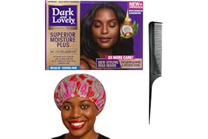 ‎K-AMAKAH Haar Relaxer Kit für Afro & Natürliches Haar – No-Lye Relaxer Set mit Kamm & Duschhaube | Komplettes At-Home Glättungs-Set für Seidig Glattes Haar