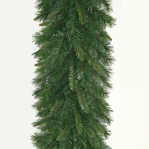 Plain Spruce Artificial Christmas Garland 9ft (2.7m) long with 14" (35cm) wide tips for Outdoor and Indoor Use