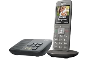 Gigaset CL660A Schnurloses Dect-Telefon mit Anrufbeantworter und großem TFT-Farbdisplay, Metall Anthrazit, Box 200 [Deutsche Version]