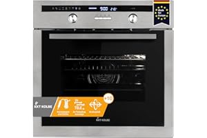 KKT KOLBE Einbaubackofen 60 cm | 70L | 3kW | Drehspieß | Kerntemperaturfühler | Katalyse | Grill | Heißluft | Teleskopauszüge | Automatik-Timer | EB8013ED