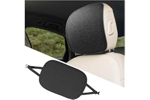 JNNJ Funda Protectora Reposacabezas Coche Resistente, Funda Reposacabezas, Funda-Reposacabezas Coche Resistentes Polvo Fundas, Elástico Flexible Transpirable Auto Reposacabezas Cubiertas(Negro)