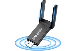 Loydia USB WiFi Dongle, 1300Mbps USB WiFi Adapter, 5dBi Dual Band 5.8GHz/2.4GHz - Bluetooth USB 3.0 WiFi Dongle for PC/Desktop/Tablet/Laptop, Support Windows 11/10/8.1/8/7/XP/Vista, MAC OS10.11-10.15