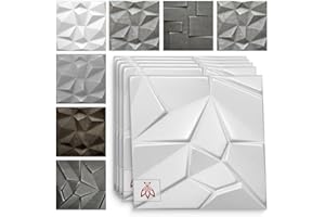 EURODECO 3D Paneles de techo de blando poliestireno XPS PSE, Revestimiento de techo imitación 3D Óptica Decorar de pared 50x50cm espesor 2 mm