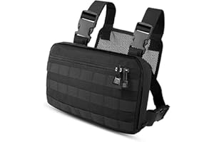 CLAPE Tactical Chest Rig Bag Multifonction Sac de Poitrine Poche de Poitrine Tactique Adjustable Hip Hop Backpack