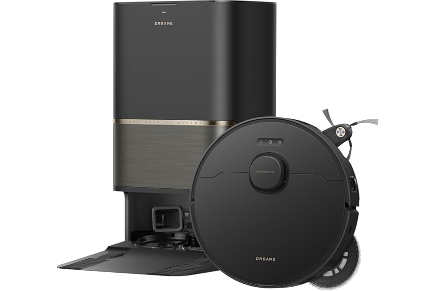 DREAME L50s Pro Ultra Robot Vacuum Cleaner and Floor Washer, Self-Emptying for 100 Days and High Temperature Self-Cleaning, 30,000 Pa Suction, Edge and Corner Cleaning, Tangle Free Brush