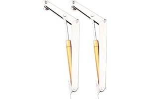 LYTIVAGEN 2 PCS Ressort à Gaz d'Armoire en Acier Laminé à Froid Amortisseurs à Gaz d'origine 200N Hydraulique Vérin à Gaz Ressorts à Gaz Couvercle pour Portes d'Armoires Coffres à Jouets(Argent)