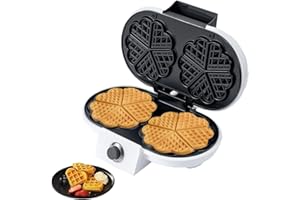 ‎SOKANY SOKANY 1000W Elektrischer Mini Herzwaffeleisen, Doppelt Waffeleisen mit Antihaftbeschichtung, Herzwaffeln mit Kontrollleuchte, Waffelmaker für 10 klassische Herzwaffeln