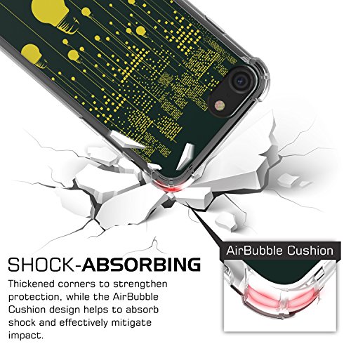 MoKo Funda para iPhone 7 - Avanzado Ultra Delgado TPU de Parachoques Flexible Gel Shock Anti-ara  azos Back Cover con Cool Pattern para Apple iPhone 7 4 7 Pulgadas  2016   Noche de la Ciudad