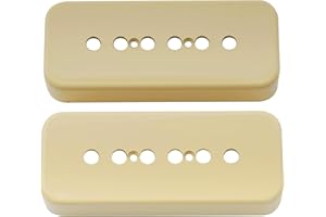 Musiclily Pro Plástico Cubierta de Pastilla P90 Soapbar Pickup Covers para Guitarra Eléctrica EE. UU. Les Paul, Crema (Juego de 2)