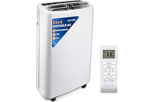 SereneLife Air Conditioning Unit, 13,000 BTU Portable Air Conditioner, 3-in-1 Powerful Ac, Aircon Unit, Mobile Air Conditioners, w/Dehumidifier Function, Remote Control, Window Venting Kit Included