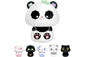 Mewaii 36CM Peluche Oreiller Kawaii Coussin d‘Animaux pour Enfant Poupée Jouets Forme de Champignon Oreiller en Peluche de Câlin Doux Coussins en Peluche pour Cadeau 3 Ans et Plus